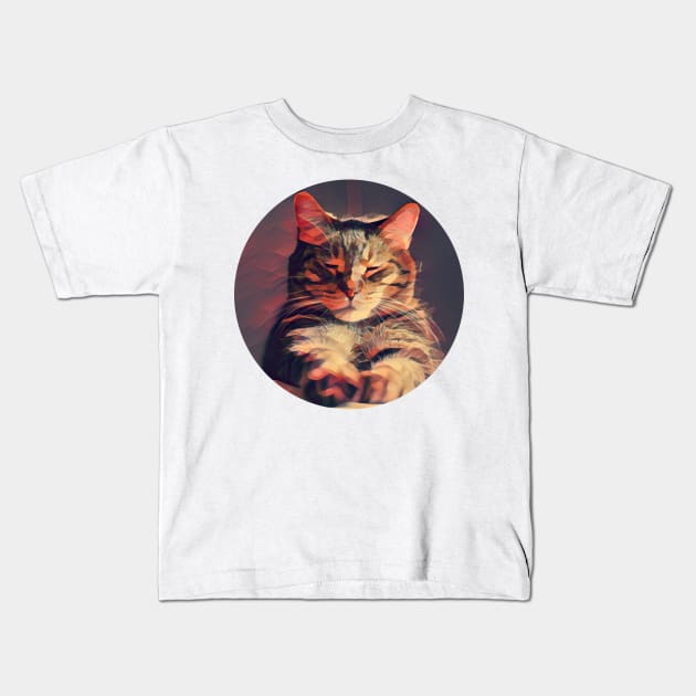 Active floppy cat Kids T-Shirt by GoranDesign